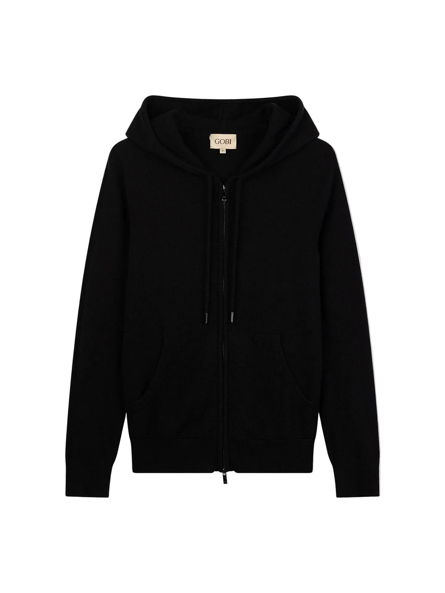 Kapuzenpullover Damen Zip-Hoodie mit Smiley-Tasche