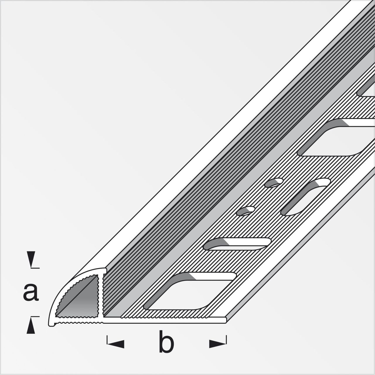 alfer Profil alfer Viertelkreisprofil PVC glatt schwarz