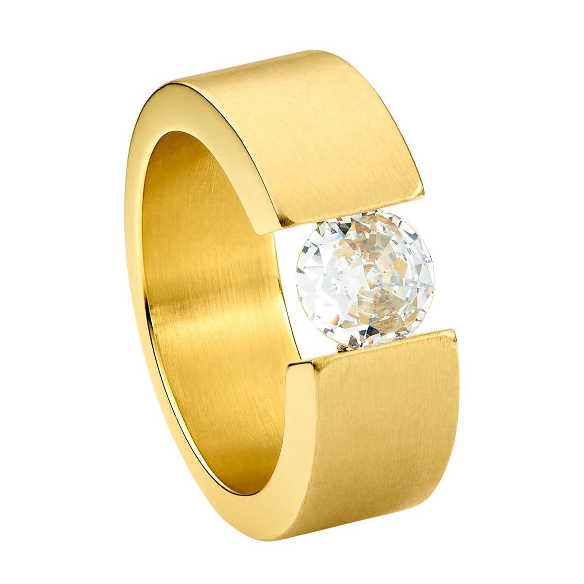 Heideman Fingerring »Turris Gold« (keine Angabe, 1-tlg., inkl.  Geschenkverpackung), Ring mit Stein als Spannring gearbeitet online kaufen  | OTTO
