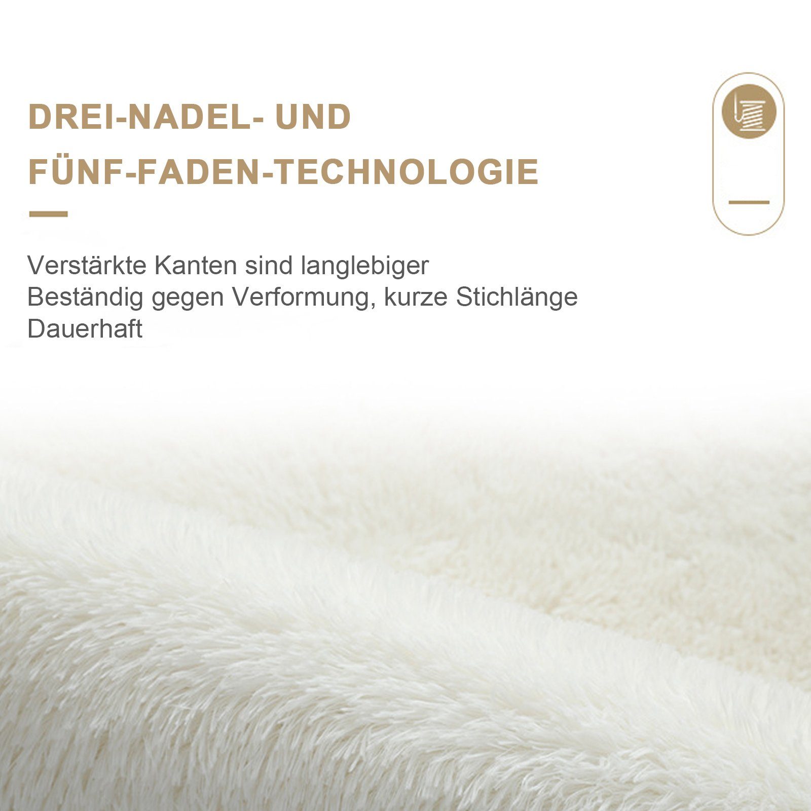 Wohnzimmer Schlafzimmer, Fellteppich Teppiche Wohnzimmerteppich Kunstfell, Hochflor-Teppich Dunkelblau Shaggy, Bettvorleger, REDOM, Hochflor Größe 4 Teppich Schlafzimmer für