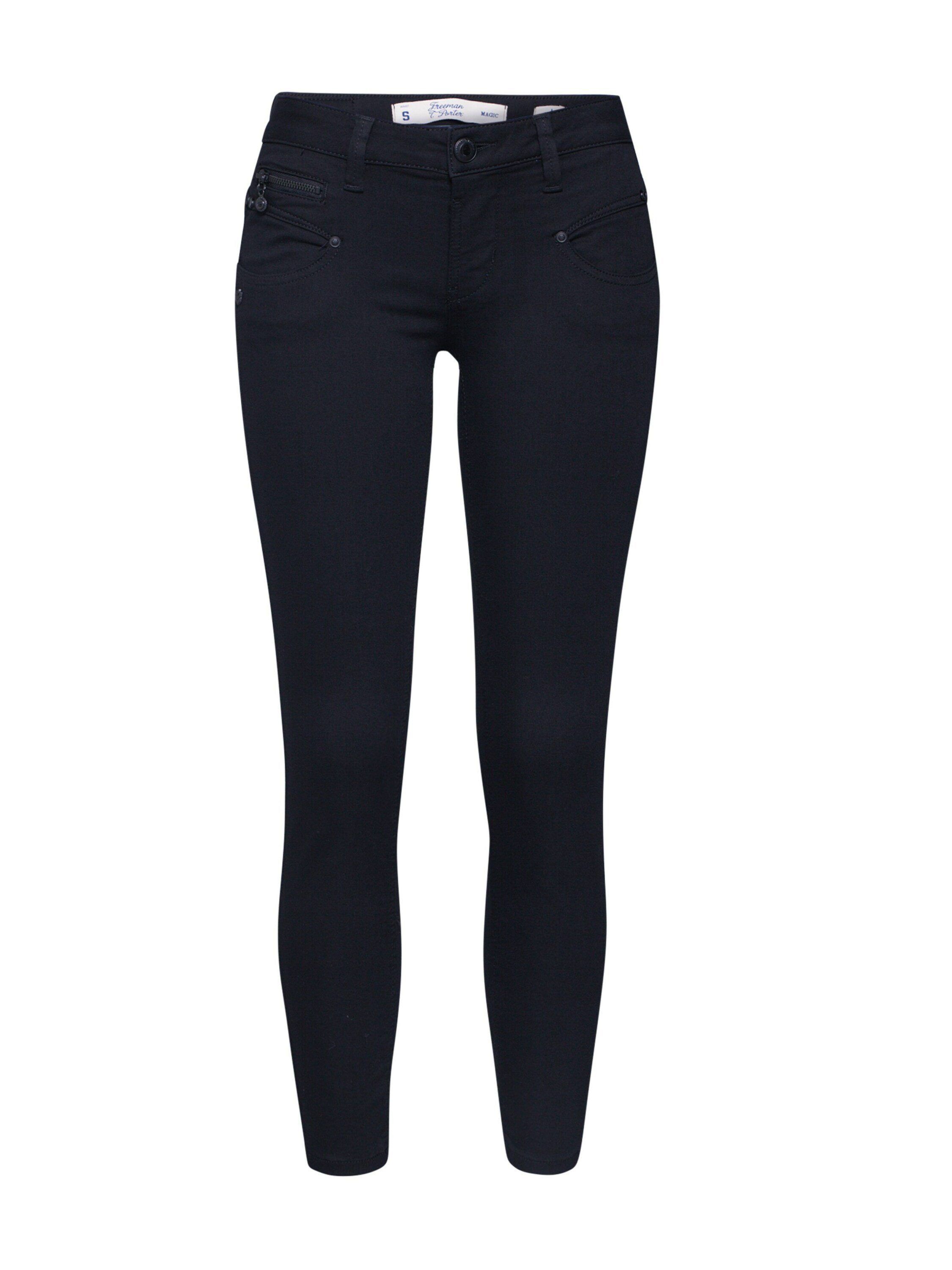 Freeman T. Porter 7/8-Jeans Alexa Detail, 12 Details (1-tlg) Plain/ohne Weiteres black Ziersteine