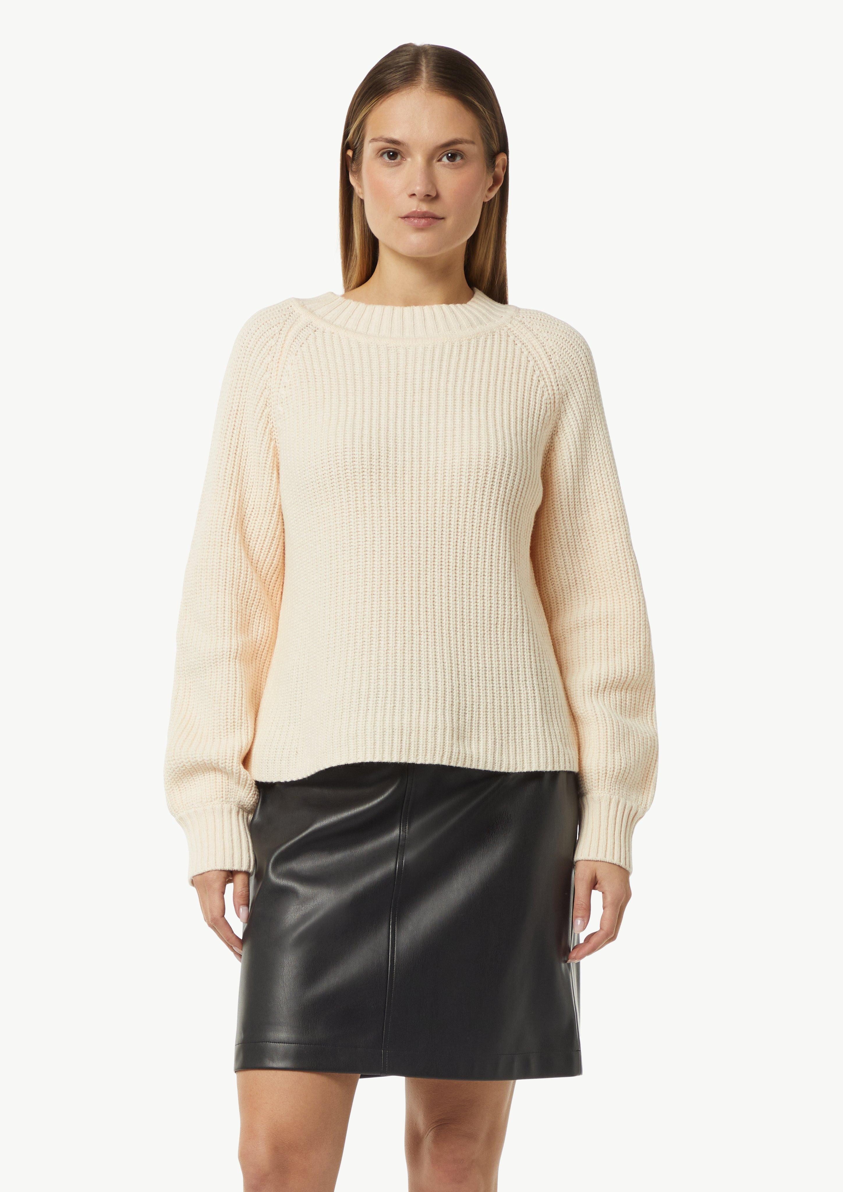Langarmshirt Verkürzter Strickpullover im Relaxed Fit