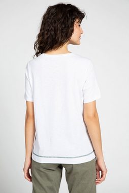 Gina Laura Rundhalsshirt T-Shirt Motiv DENIM Oversized Rundhals Halbarm