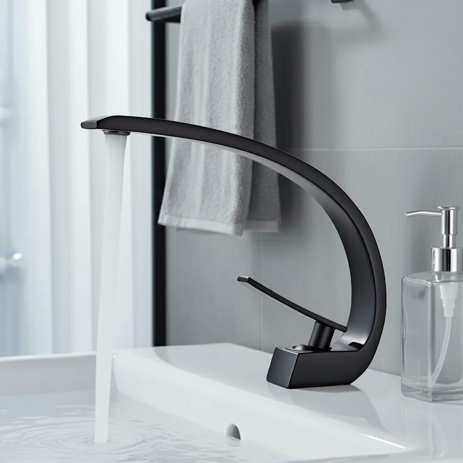 REDOM Waschtischarmatur Wasserfall Badarmatur Einhebelmischer Badezimmer (K günstig online kaufen