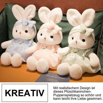 Fivejoy Kuscheltier Niedlicher Blumenrock Hase Plüschtier Cartoon Hase (Schlaf beruhigend, Geburtstagsgeschenke für Mädchen und Kinder)