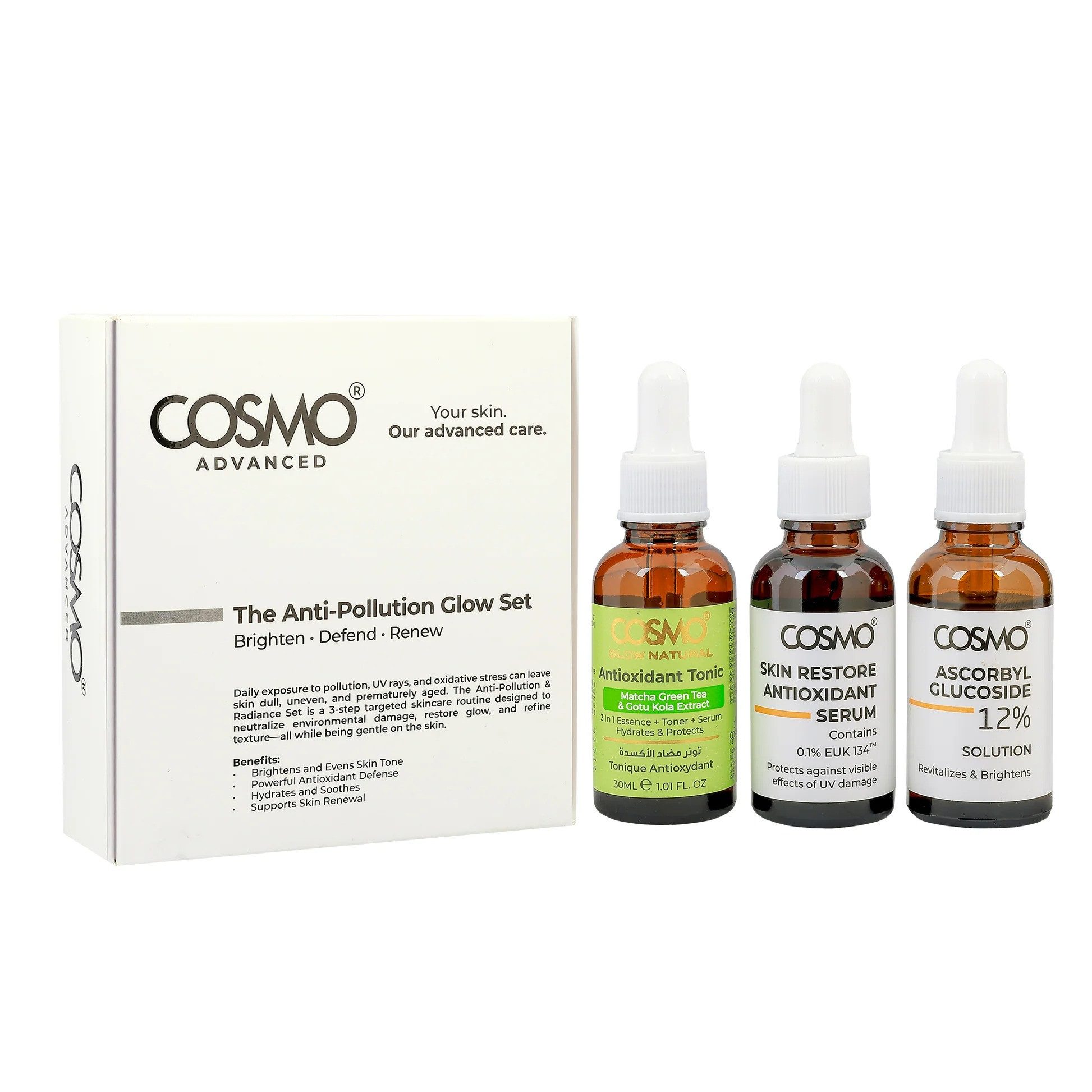 Advanced Gesichtspflege-Set COSMO ADVANCED Das Anti-Pollution Glow Set