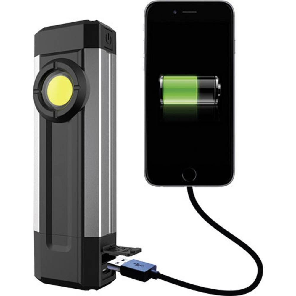 Kunzer Arbeitsleuchte Arbeitslampe mit COB-Technik PL-041, Als Powerbank verwendbar, Magnetischer Fuß