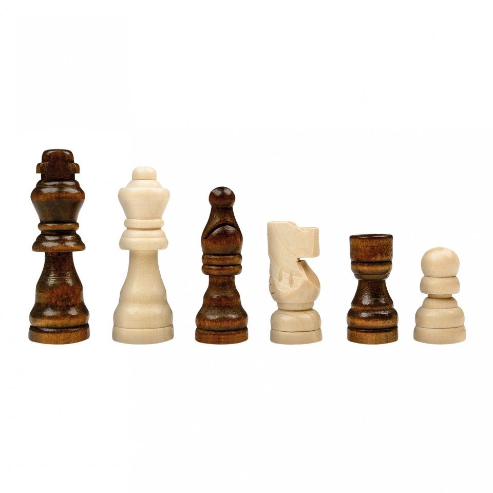 Philos Spiel, KH I - mm - 62 Schachfiguren - Birke