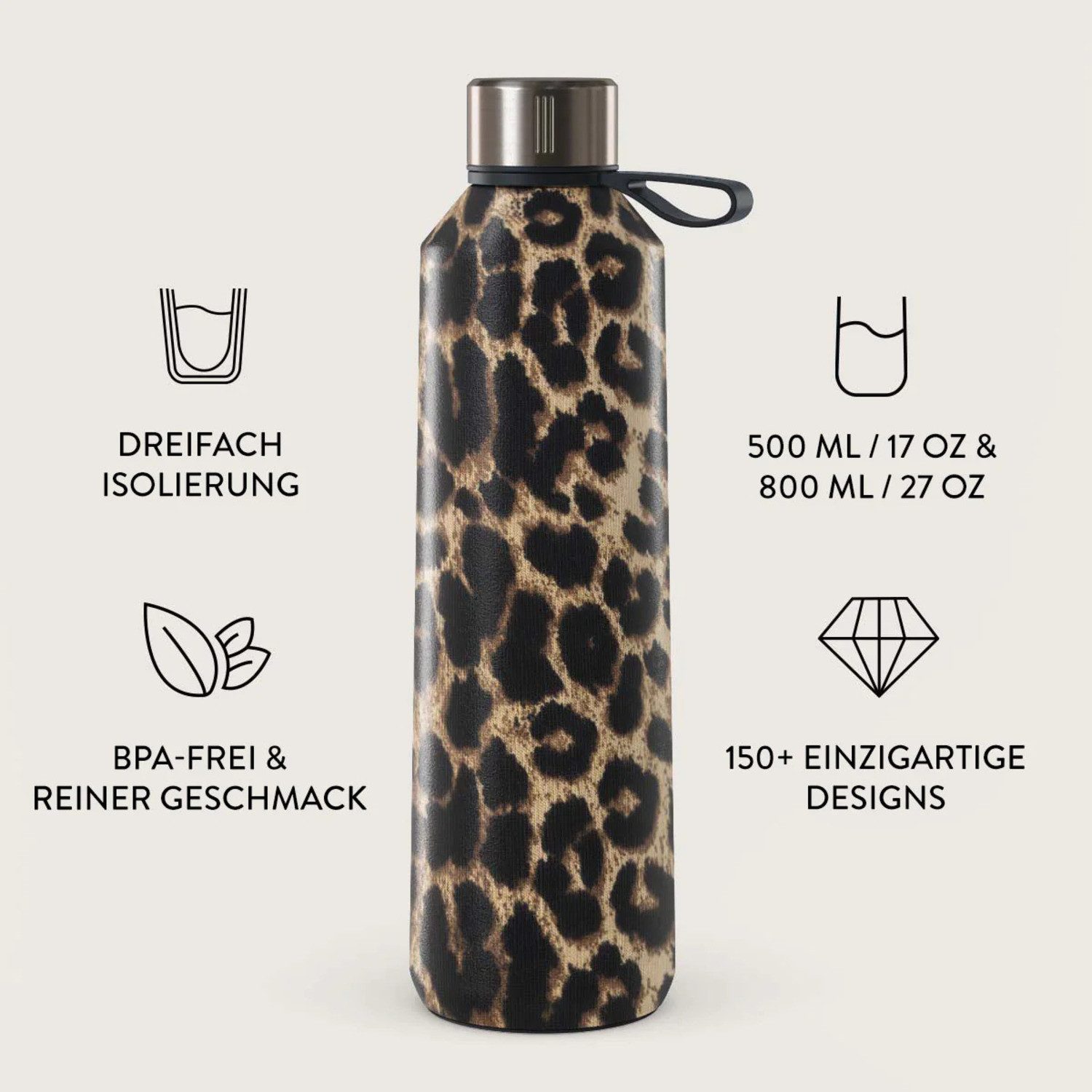 BURGA Handyhülle SportsSet: MagSafe Case Player Leo iPhone 16 Pro + Water Bottle 500ml