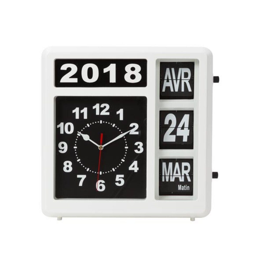 Wanduhr Wall Flip Clock w/ Calendar 31x31cm FR