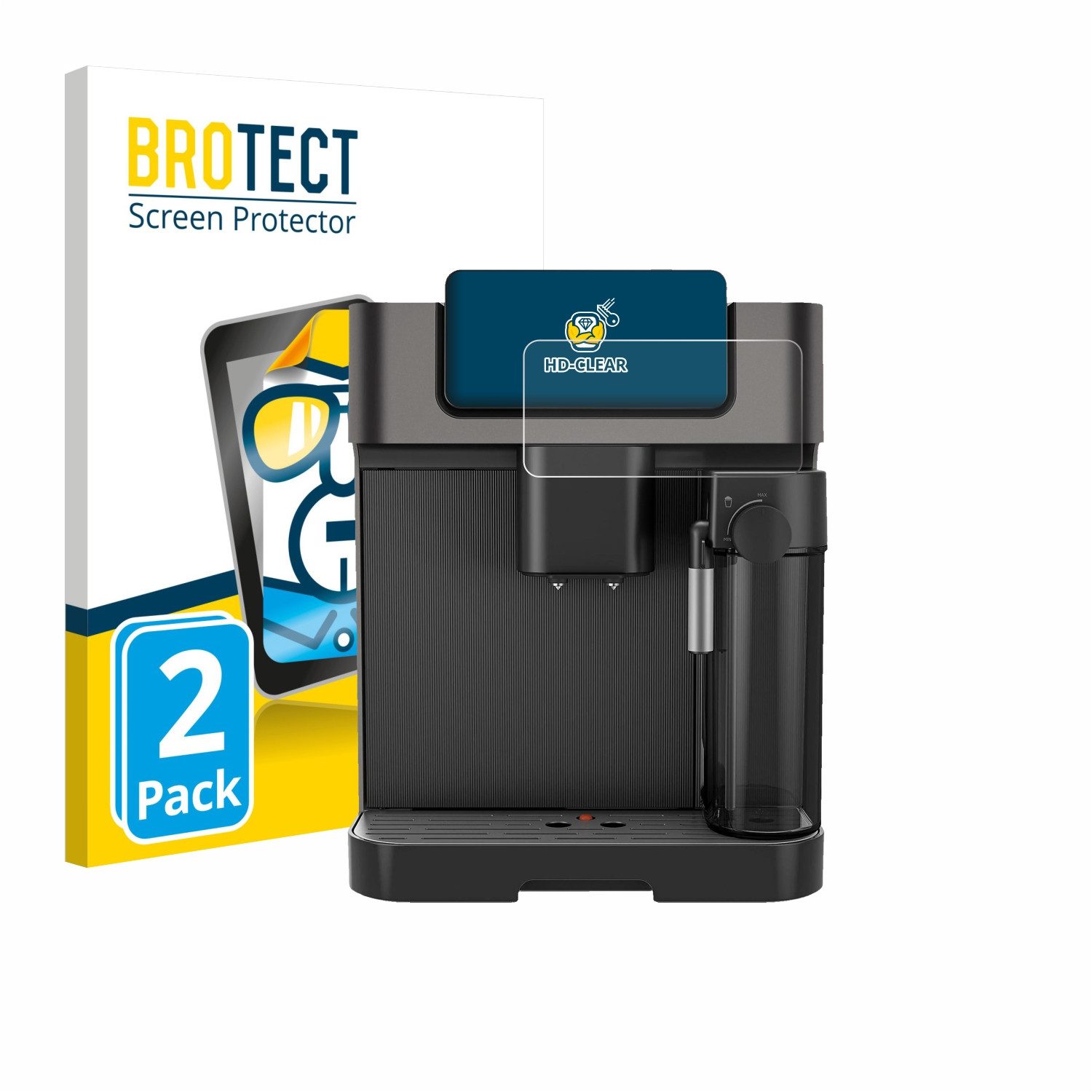 BROTECT Displayschutzfolie Schutzfolie für Grundig KVA 7230, 2 Stück, Displayschutz Schutz Folie Klar Transparent