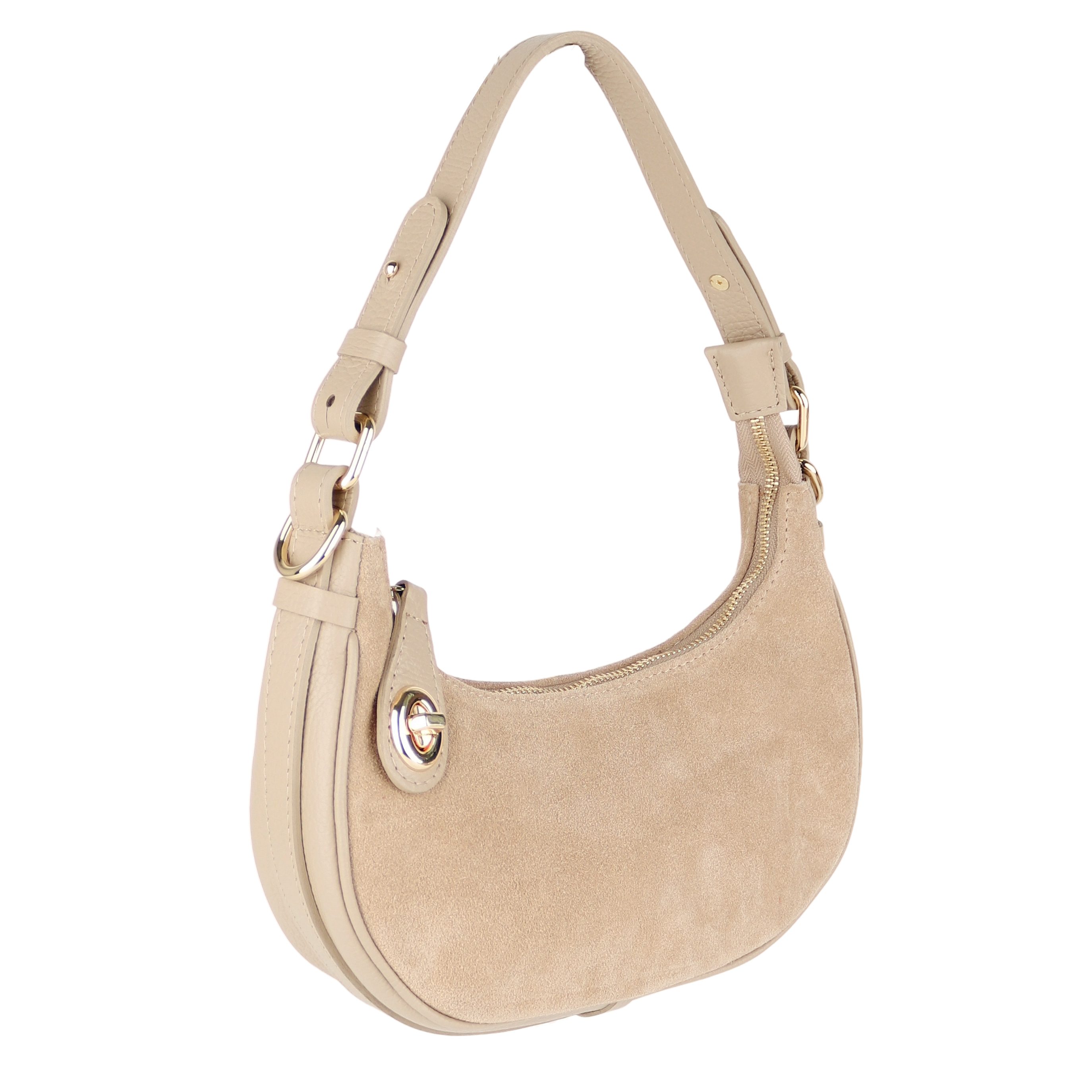 MIRROSI Umhängetasche Damen aus Echtleder, Wildleder, Made in Italy (26x12x günstig online kaufen