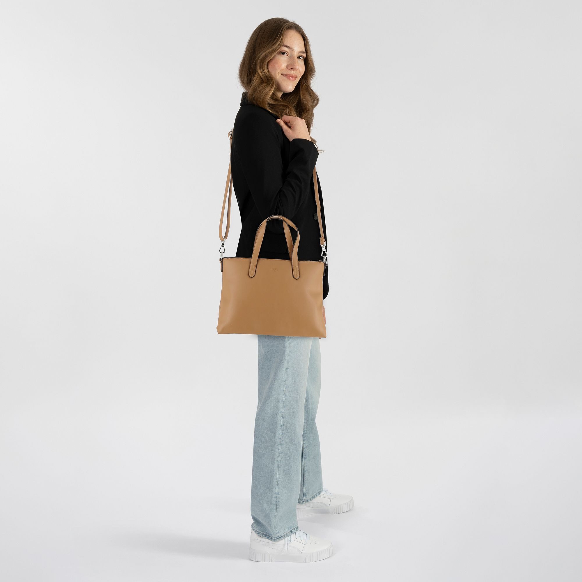 TOM TAILOR Henkeltasche Poppy, Polyurethan