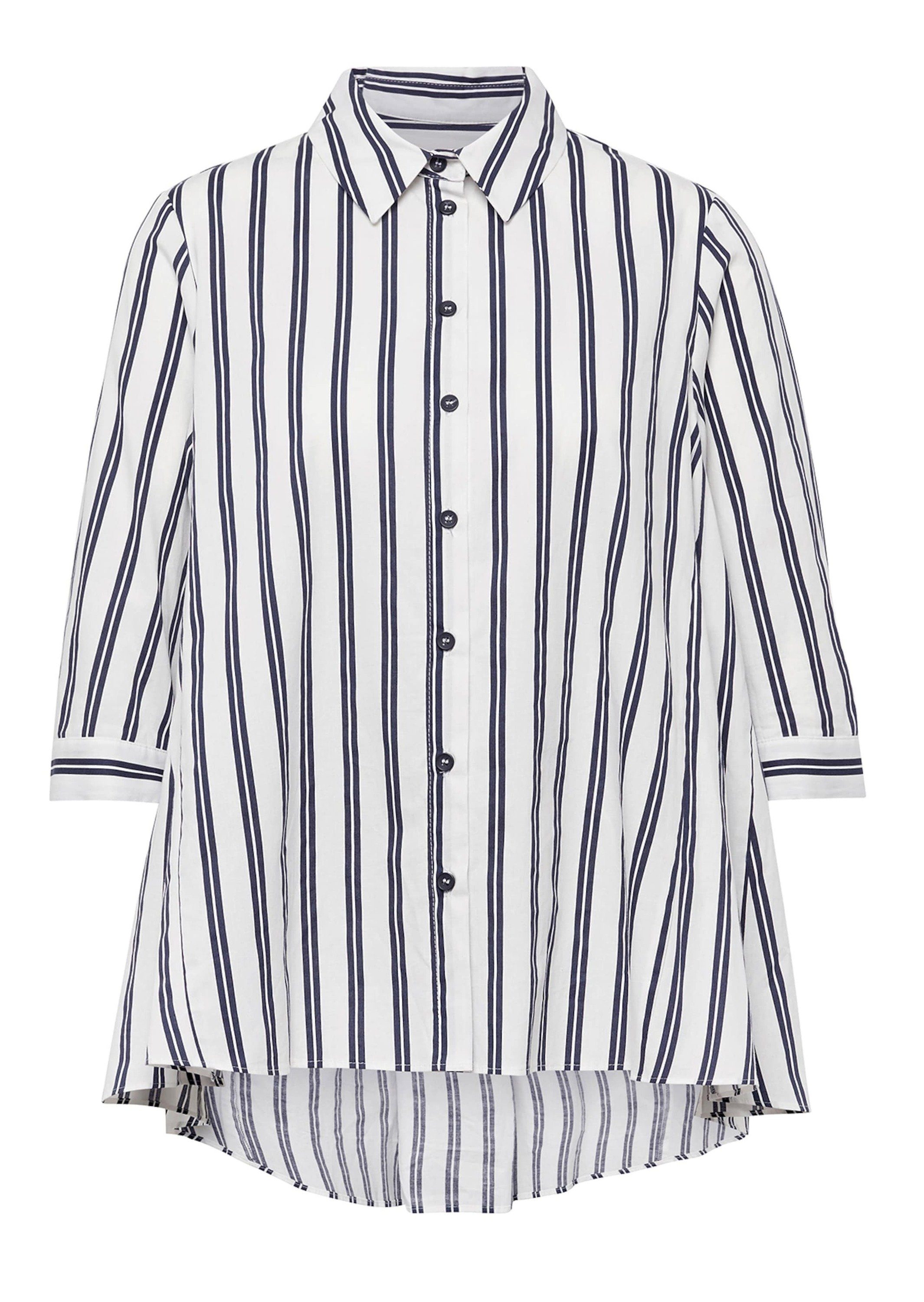 GOLDNER Klassische Bluse Schlichte Baumwoll-Bluse mit 3/4-Arm günstig online kaufen