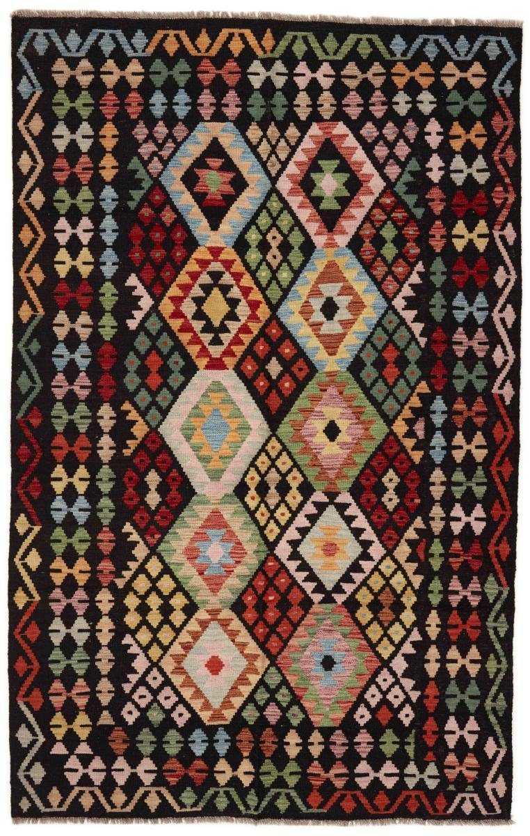 Orientteppich Kelim Afghan 156x246 Handgewebter Orientteppich, Nain Trading, rechteckig, Höhe: 3 mm