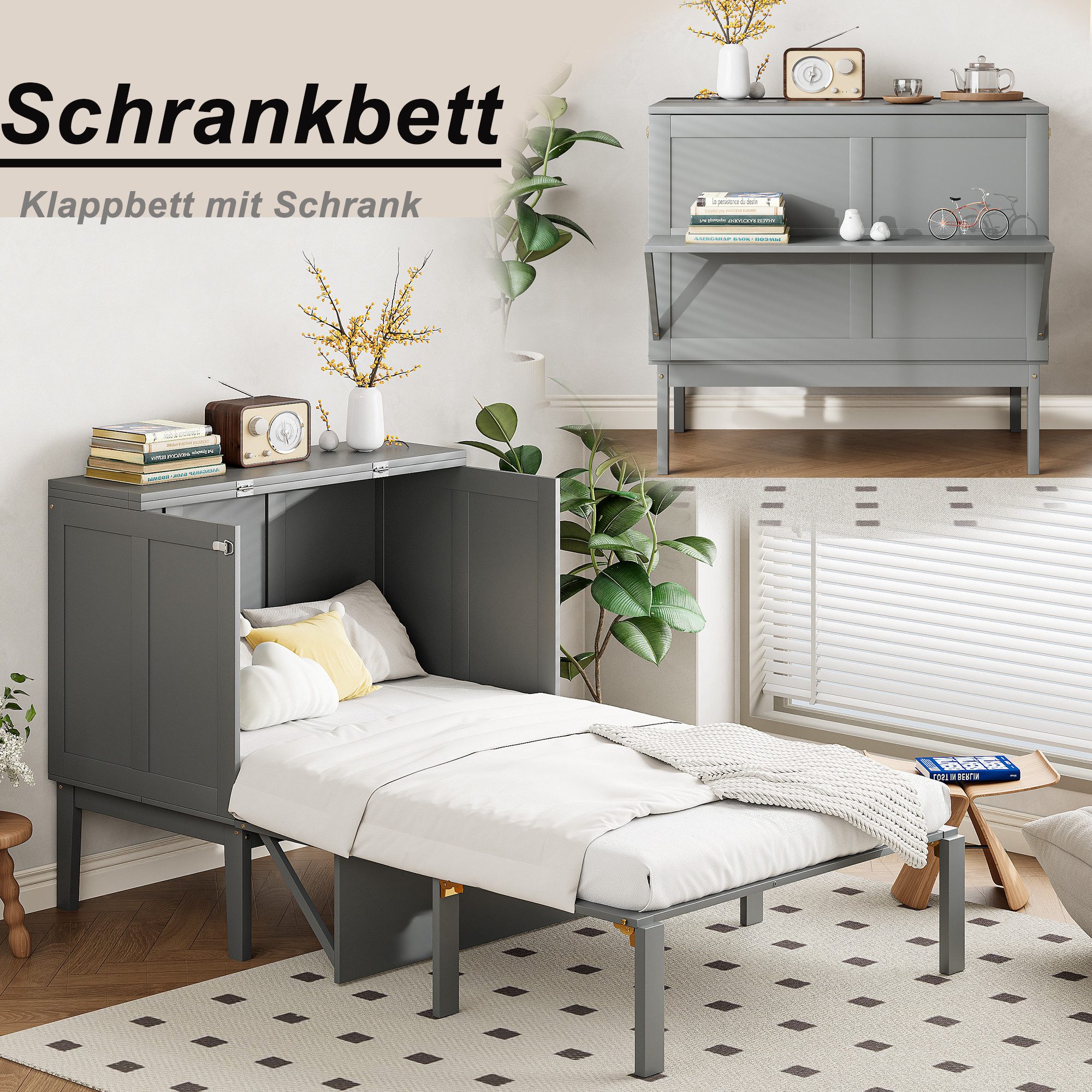 i@home Schrankbett Jugendbett, Wandklappbett, Kinderbett (Bis günstig online kaufen