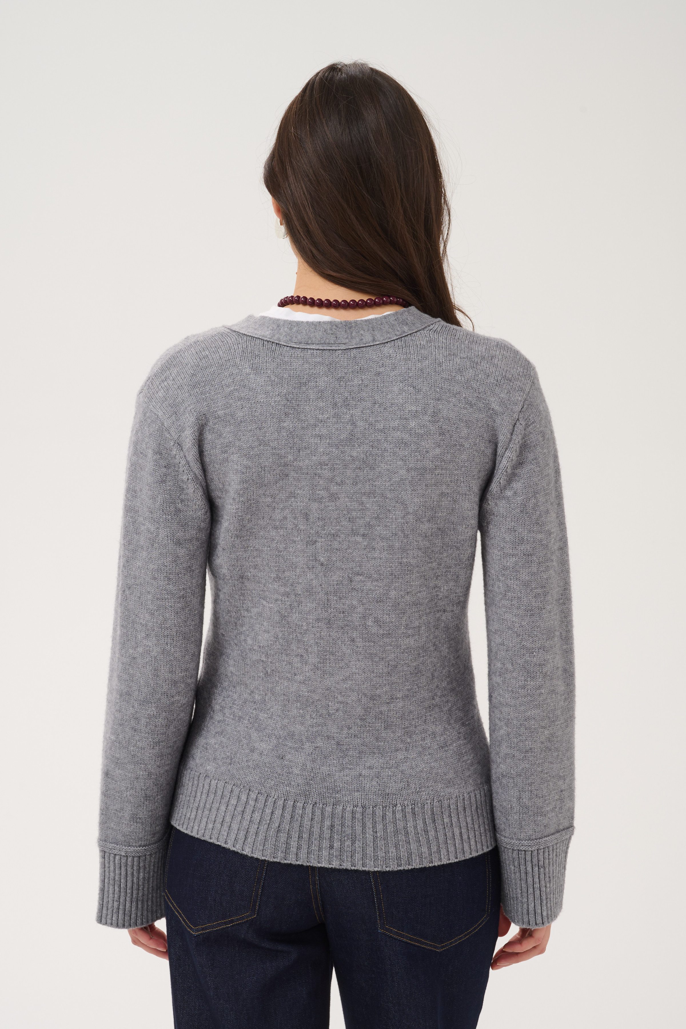 Saint Tropez Strickjacke TheresaSZ Cardigan Materialmix, Fitted