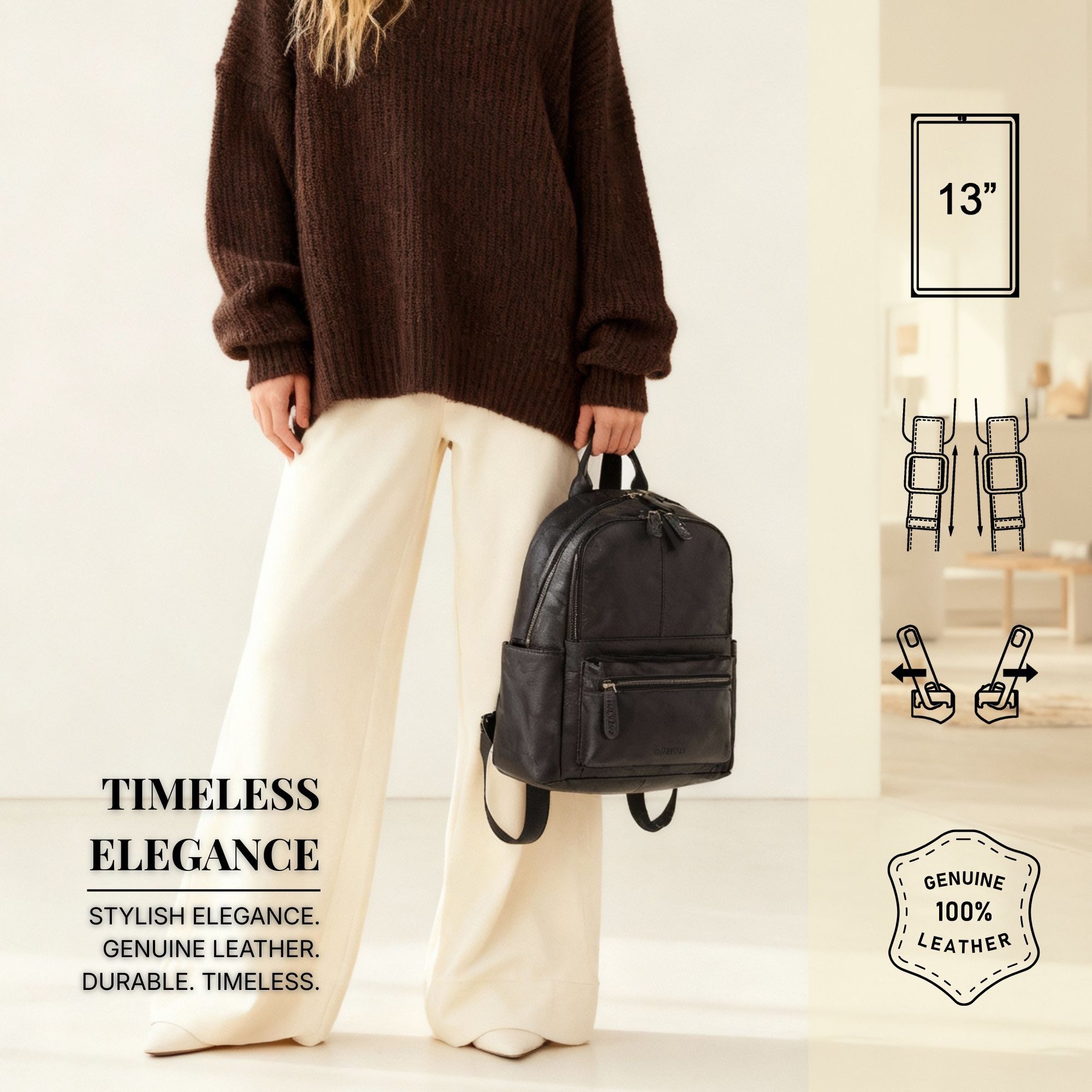 STILORD Cityrucksack "Marcella" Moderner Kleiner Leder Rucksack Damen 13 Zo günstig online kaufen