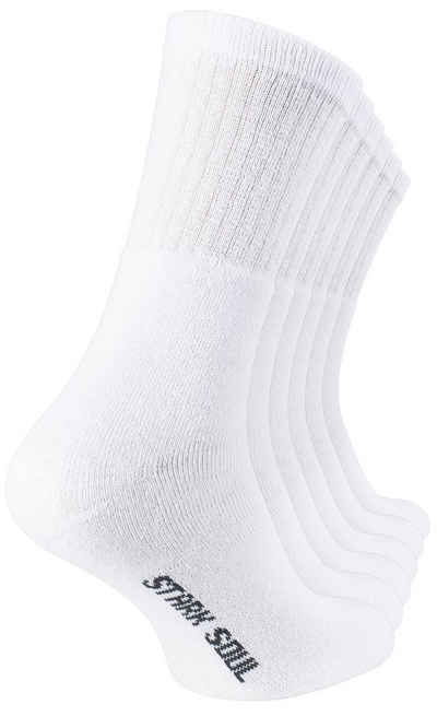 Stark Soul® Tennissocken Crew Socken - 6 oder 12 Paar Tennissocken, Freizeitsocken (6-Paar) in Schwarz, Weiß, oder Schwarz/Weiß/Grau