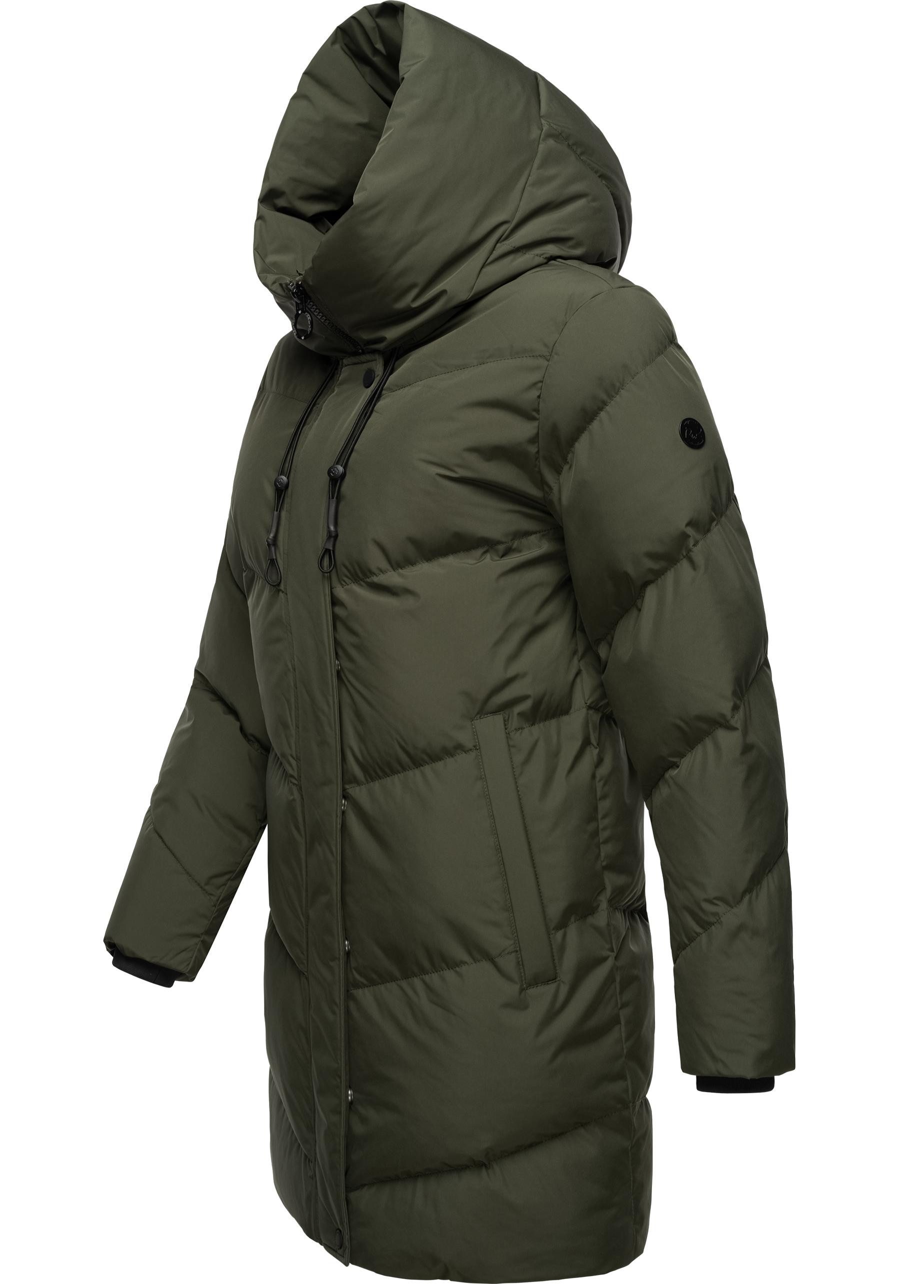 Ragwear Kurzmantel Avelin Wasserdichter gesteppter Damen Wintermantel
