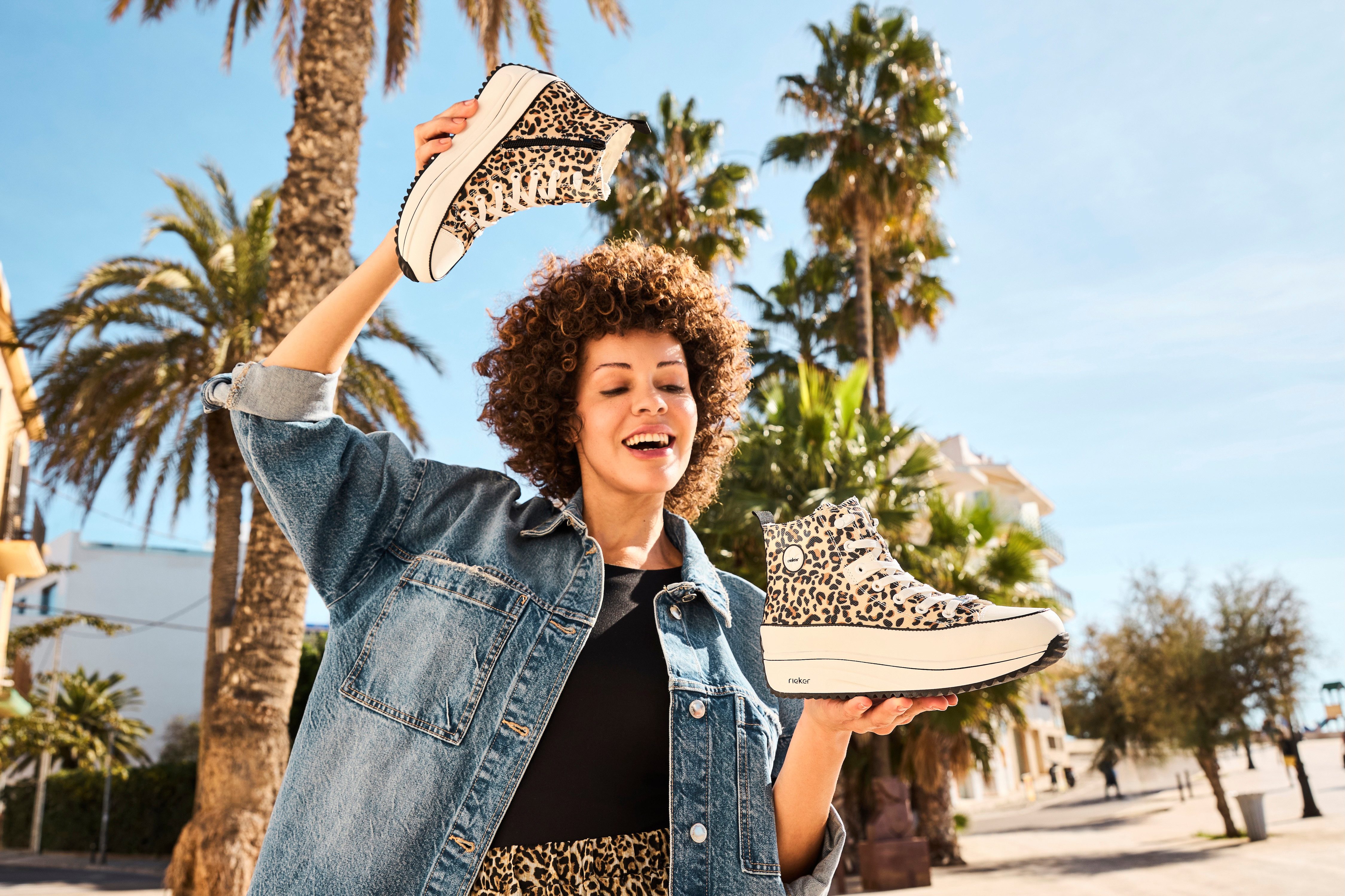 Rieker Plateausneaker High Top-Sneaker, Schnürboots in bequemer Form