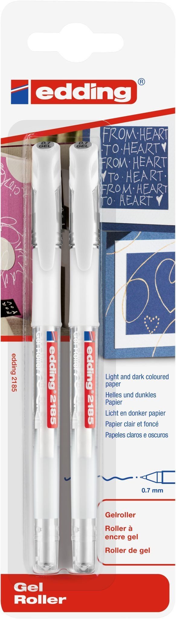 edding Гелевые ручки Гелевые ручки edding 2185 VE=2 Stück weiß Blister