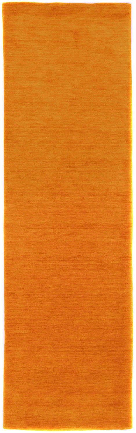 Läufer LORIBAFT TEPPSTAR, morgenland, rechteckig, Höhe: 15 mm, reine Schurwolle Unifarben orange