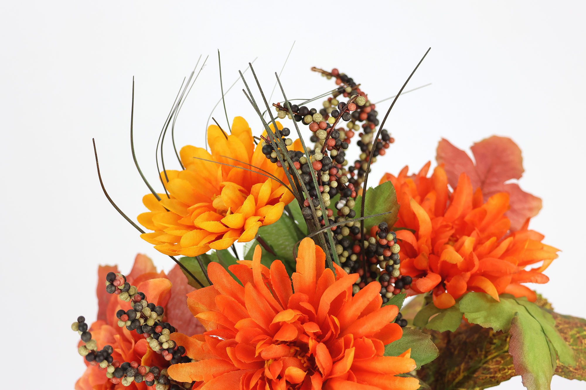 Kunstblume Dahlien-Gesteck im Topf, I.GE.A., Höhe 26 cm, Mit Beeren Blume Dekoblume Gesteck Herbstblume Herbstdeko Mittelstück – Bild 2 von 2