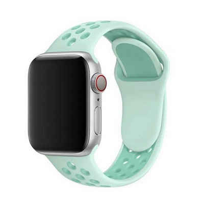 SmartUP Uhrenarmband Sport Silikon Armband für Apple Watch 1/2/3/4/5/6/7/8/9 SE Ultra, Sportband 38/40/41mm 42/44/45/49mm, Silikon Ersatz Armband