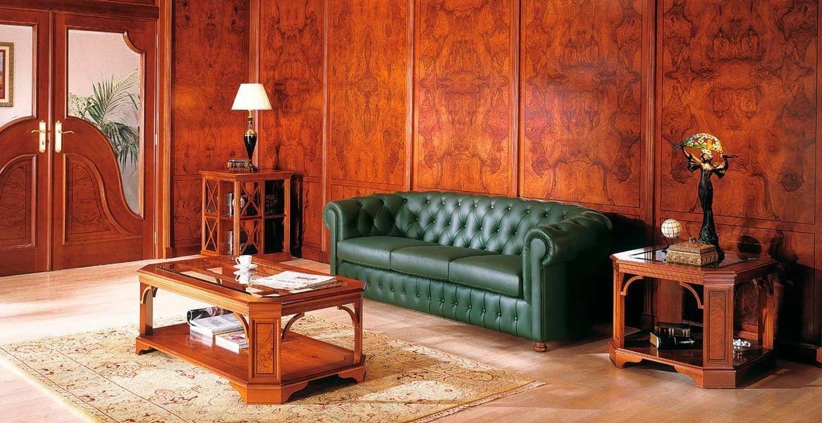 JVmoebel 3-Sitzer Chesterfield Design Polster Couch Leder Sofa Garnitur Sofas #140, Made in Europe