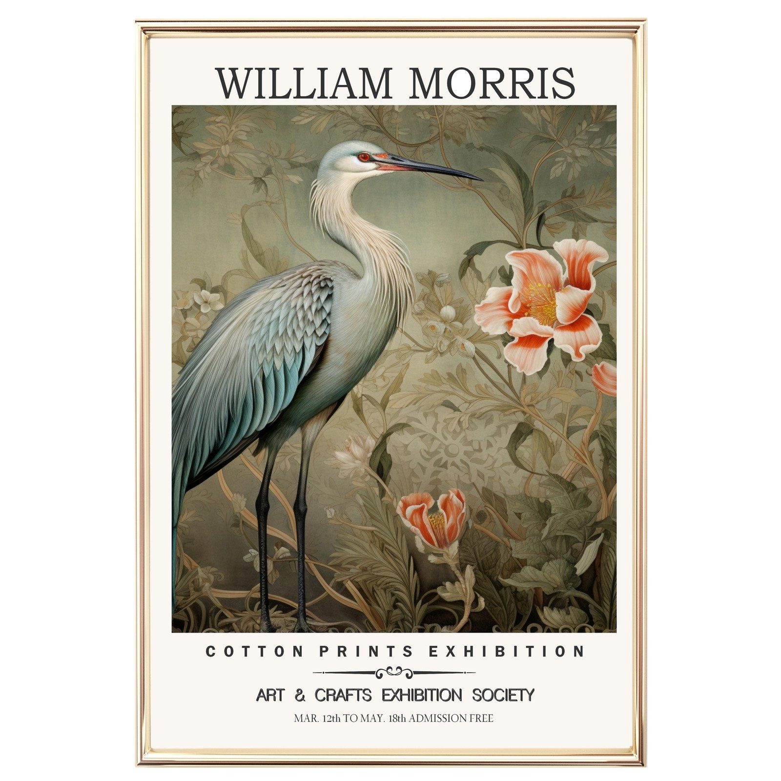 homestyle-accessoires Poster Bild Wandbild Kunstdruck WILLIAM MORRIS DIN A3 Print, (1 St), - OHNE BILDERRAHMEN - Sorgfältige & sichere Verpackung