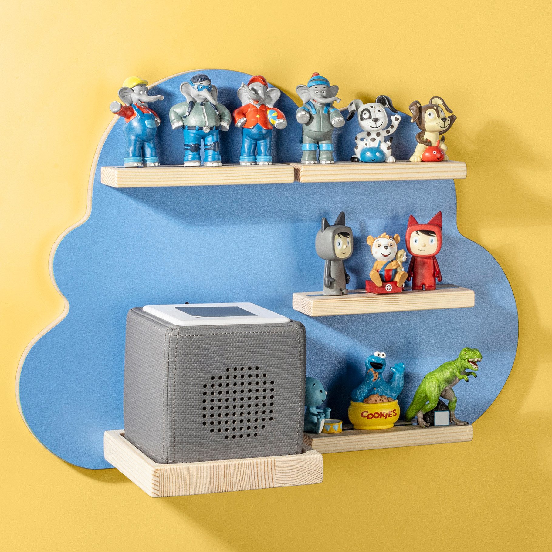 Meinposten Deko-Wandregal Hörspielfigurenregal Kinderregal Wolkenregal 48x3 günstig online kaufen