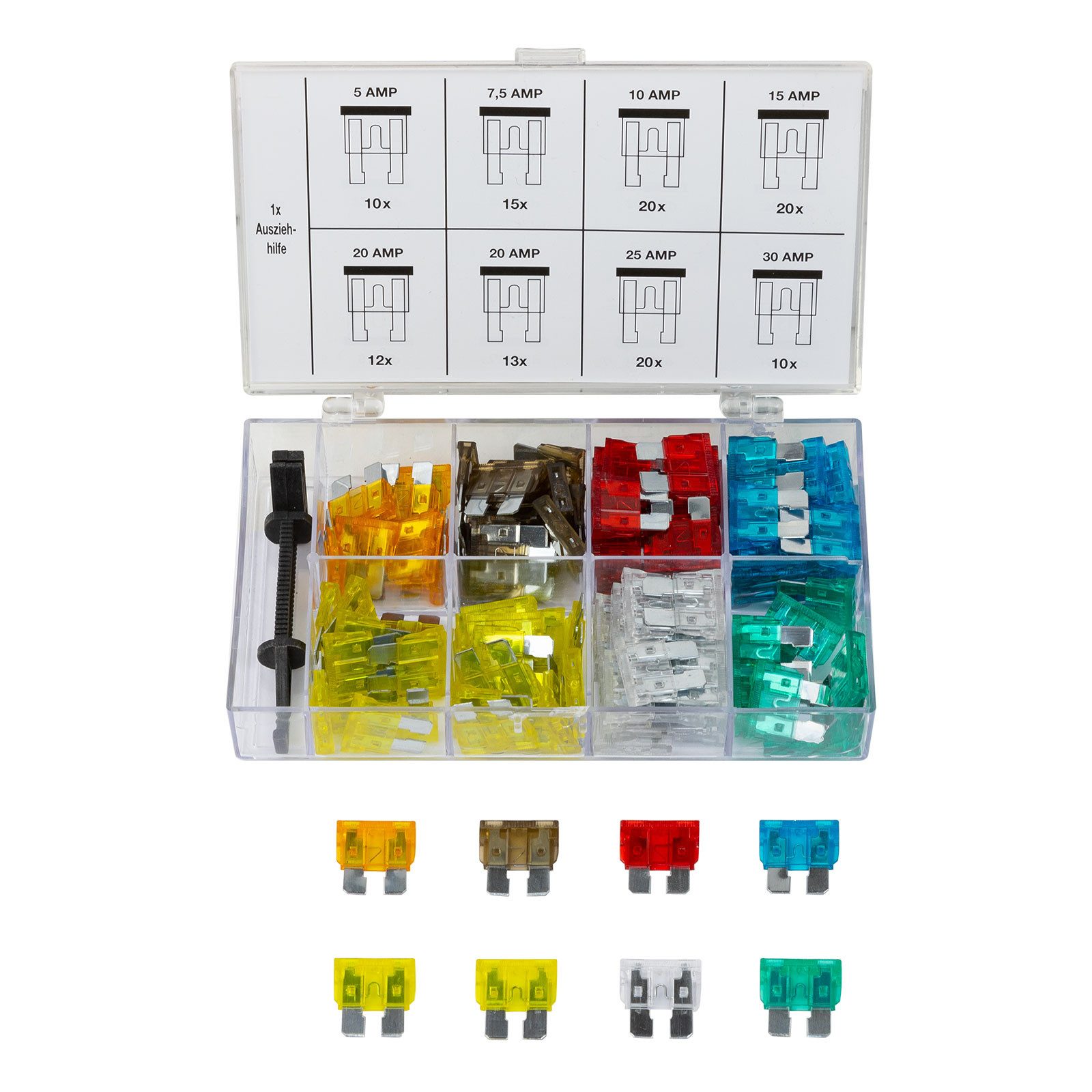 DEMA Kfz-Sicherungshalter KFZ-Sicherungen 242tlg 11mm+19mm D