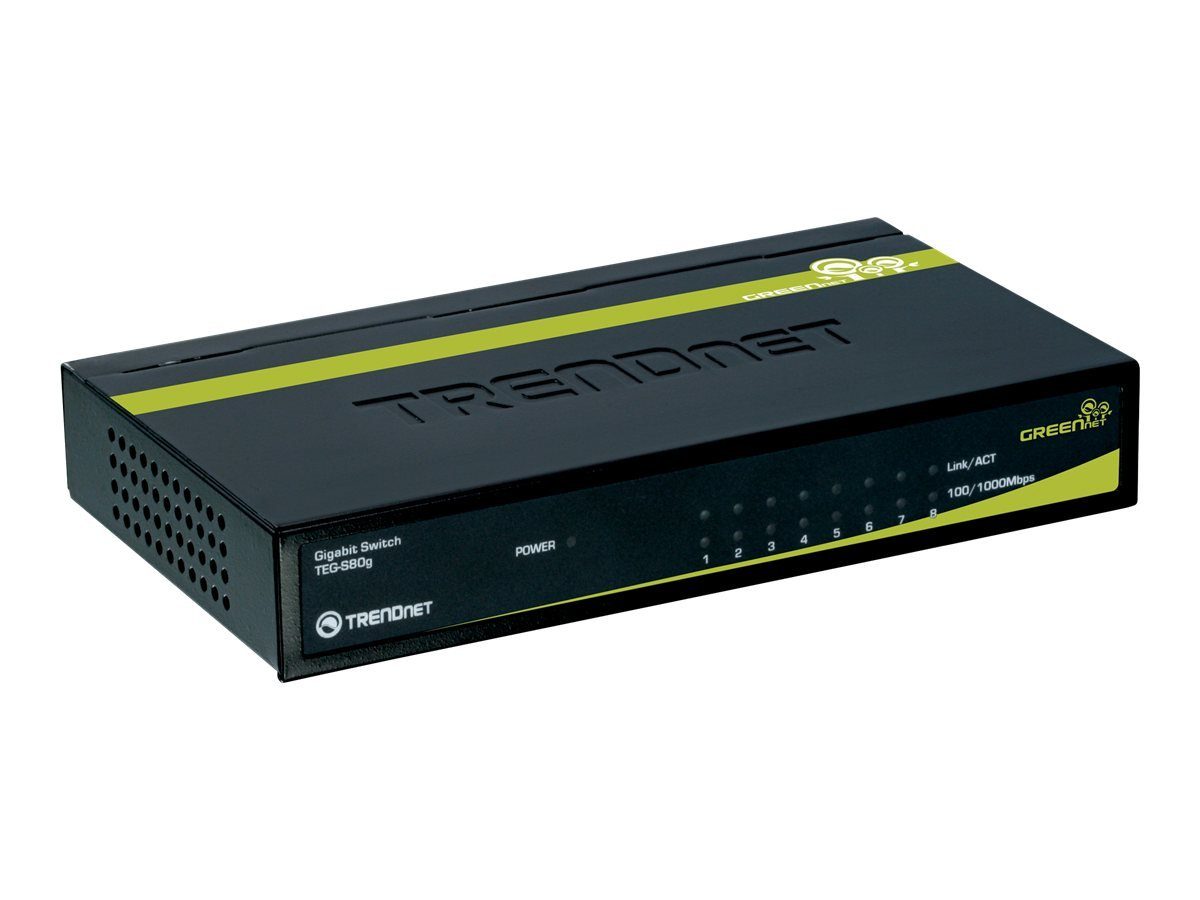 Switch Gigabit Netzwerk-Switch Trendnet TRENDnet TEG-S80G GREENnet
