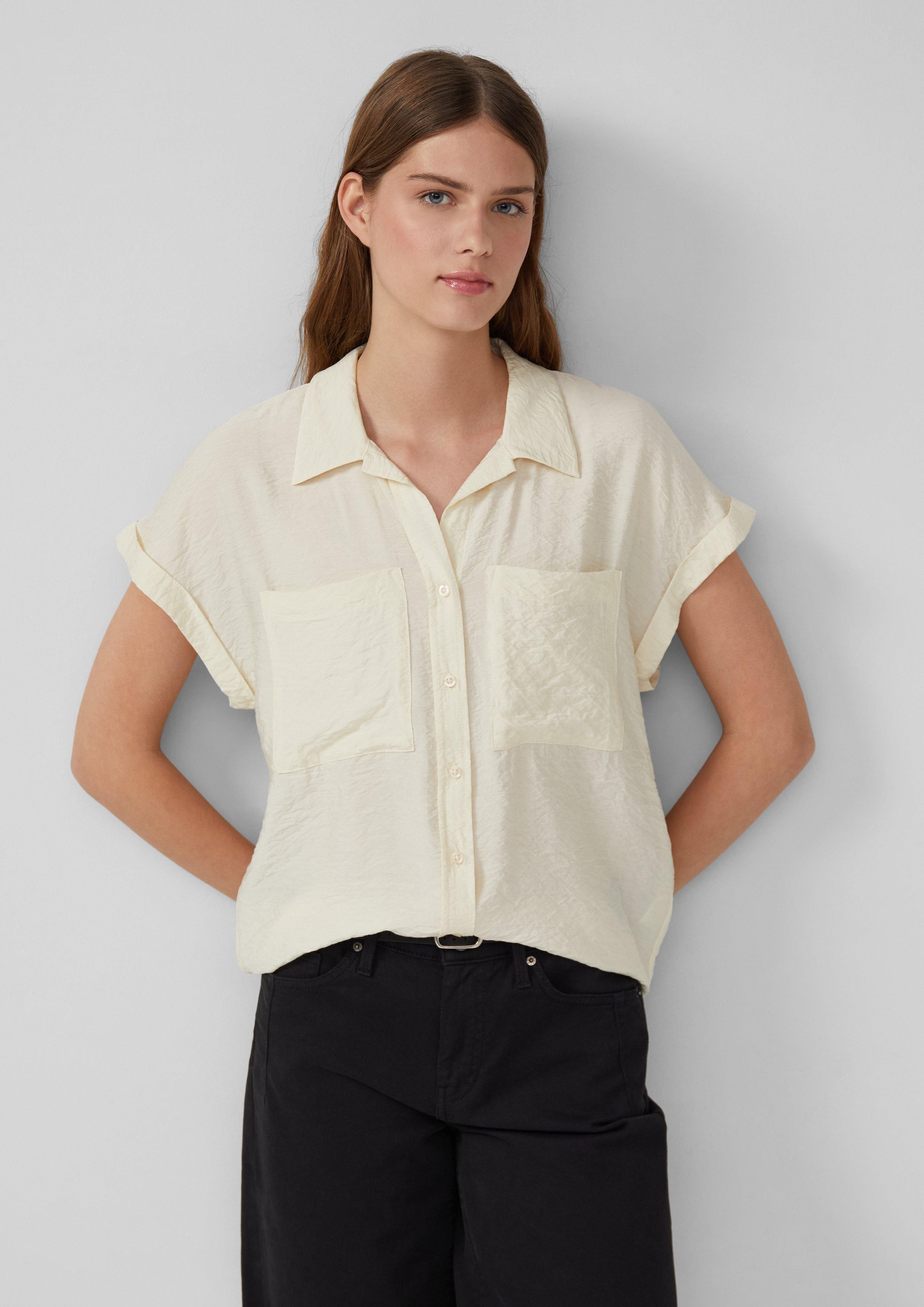 s.Oliver Blusentop Bluse aus strukturiertem Viskosemix günstig online kaufen