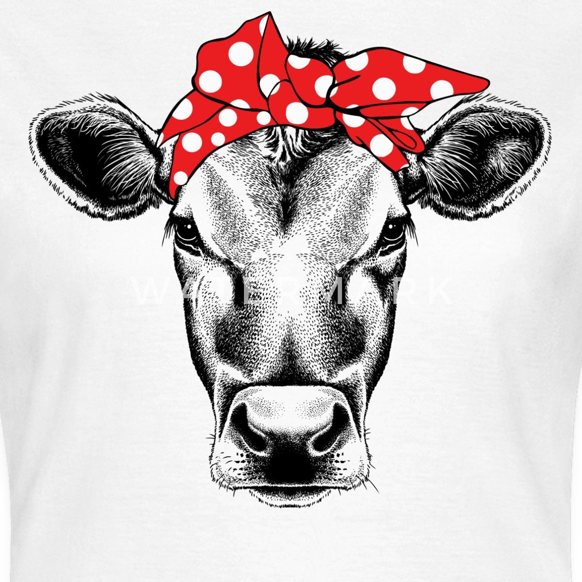 Spreadshirt T-Shirt Rockabilly Bandana Kuh Frauen T-Shirt (1-tlg) günstig online kaufen