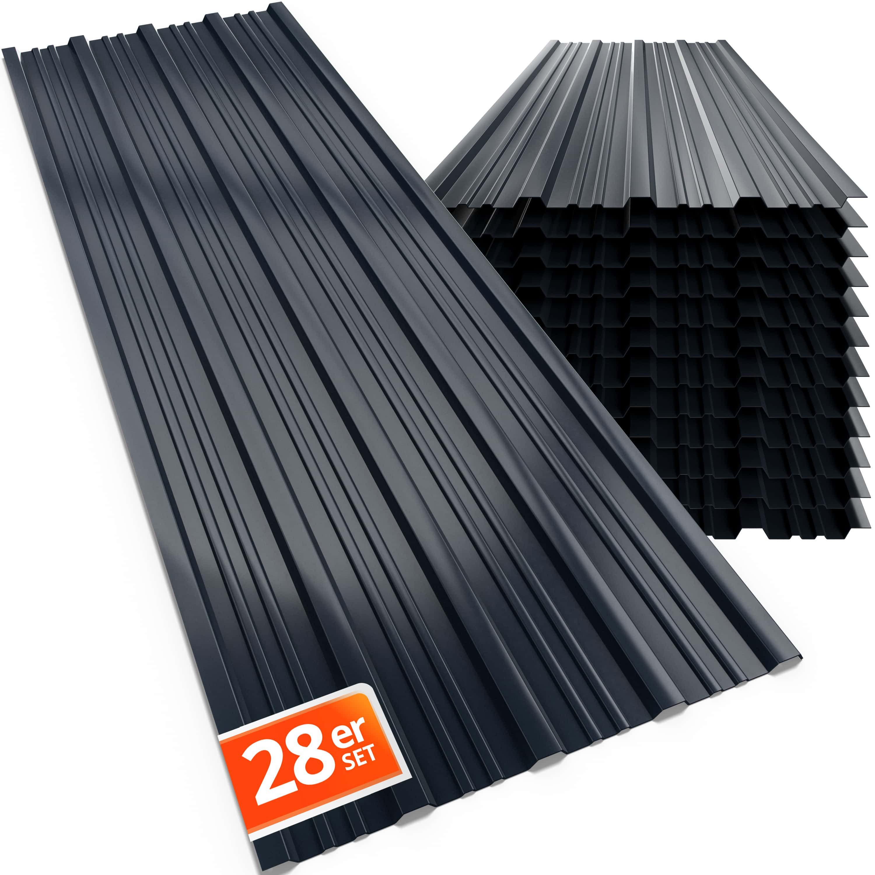 Gardebruk Gerätehaus, BxT: 46x110 cm, 28x Trapezblech 110x46cm = 14m² Verzinkt Rostresistent Wetterfest