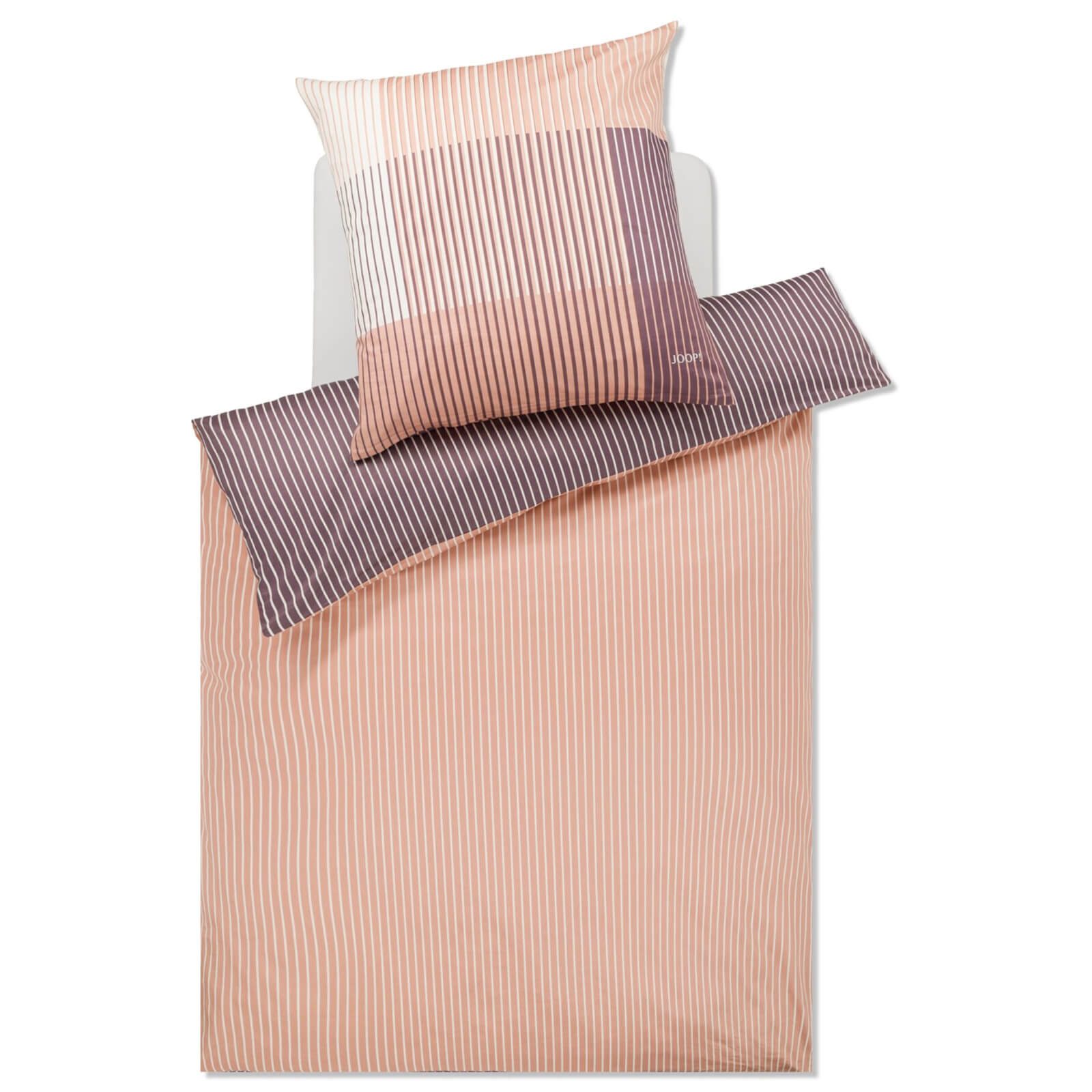 JOOP! Bettwäsche Devided 4113 08, Mako-Satin, 2 teilig, Gestreift, Linien