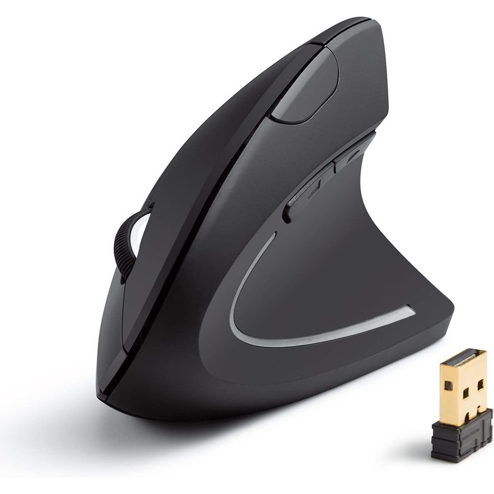 Xkatharsis 2,4 G kabellose vertikale ergonomische optische Maus, rechte Hand Maus- und Mauspad-Set, (1 St)