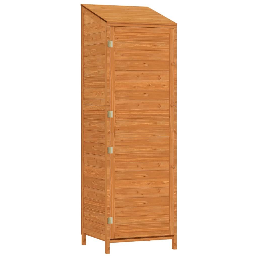 vidaXL Garten-Geräteschrank Braun - 55 x 52 x 1745 cm - schmal Gartenschrank Geräteschuppen Braun