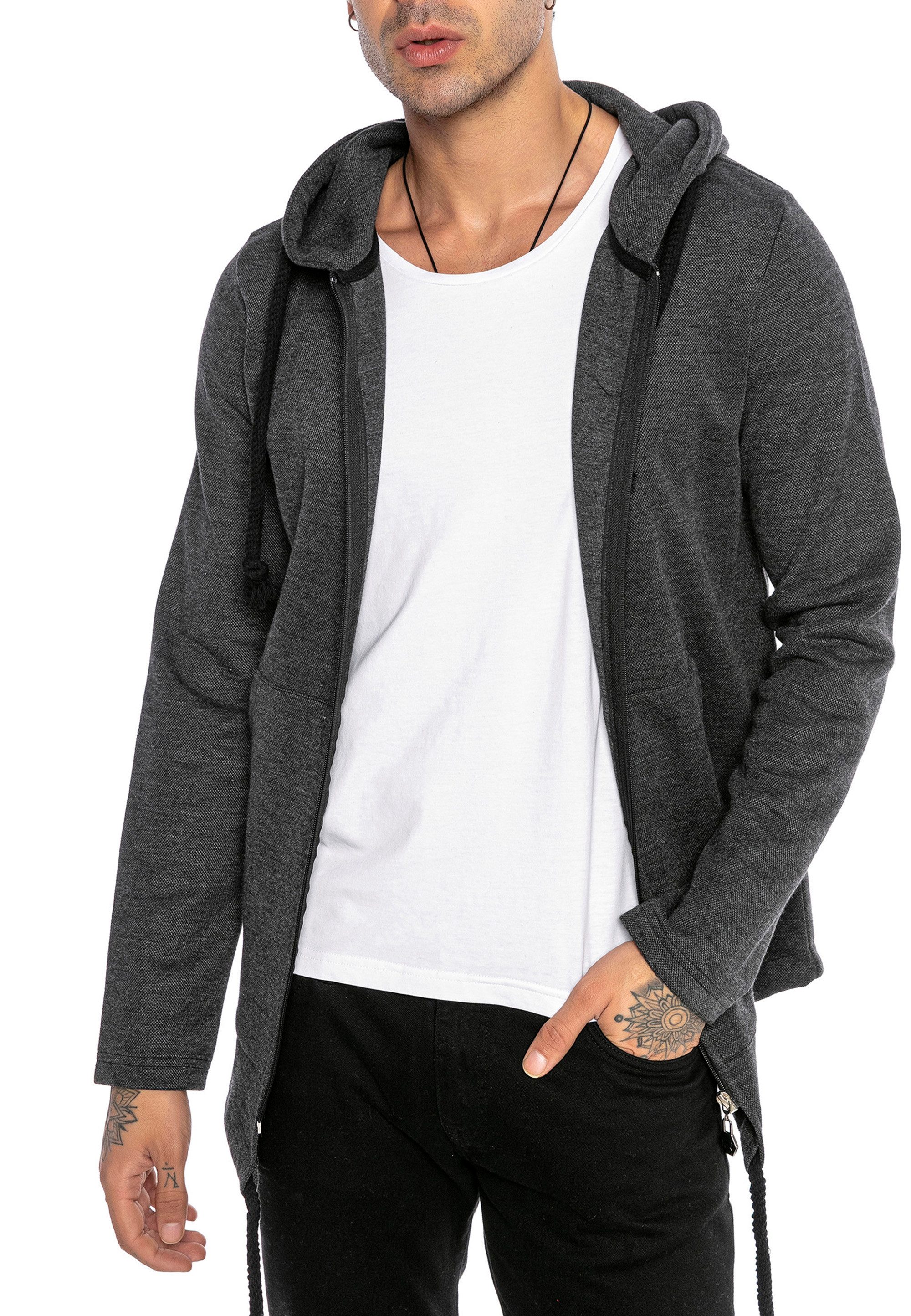 RedBridge Kapuzensweatjacke mit minimalistischem Design - Lässiger Zip-Hood günstig online kaufen