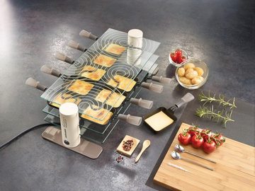 LAGRANGE Raclette Transparenz Raclette für 10 Personen, 10 Raclettepfännchen, 1400,00 W, Kraftvolle Leistung für genussvolles Raclette-Vergnügen