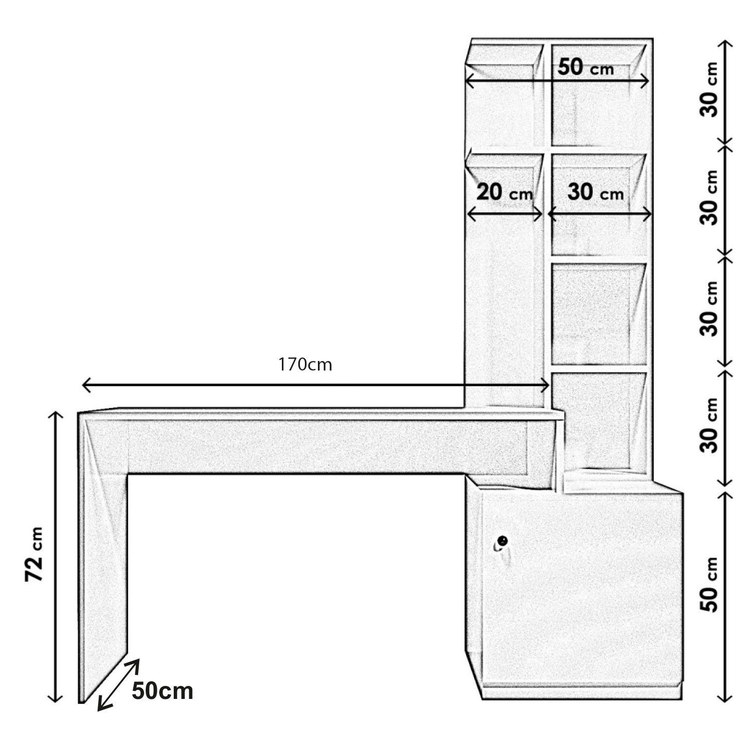Schreibtisch LCV1103-Schreibtisch Decor Skye