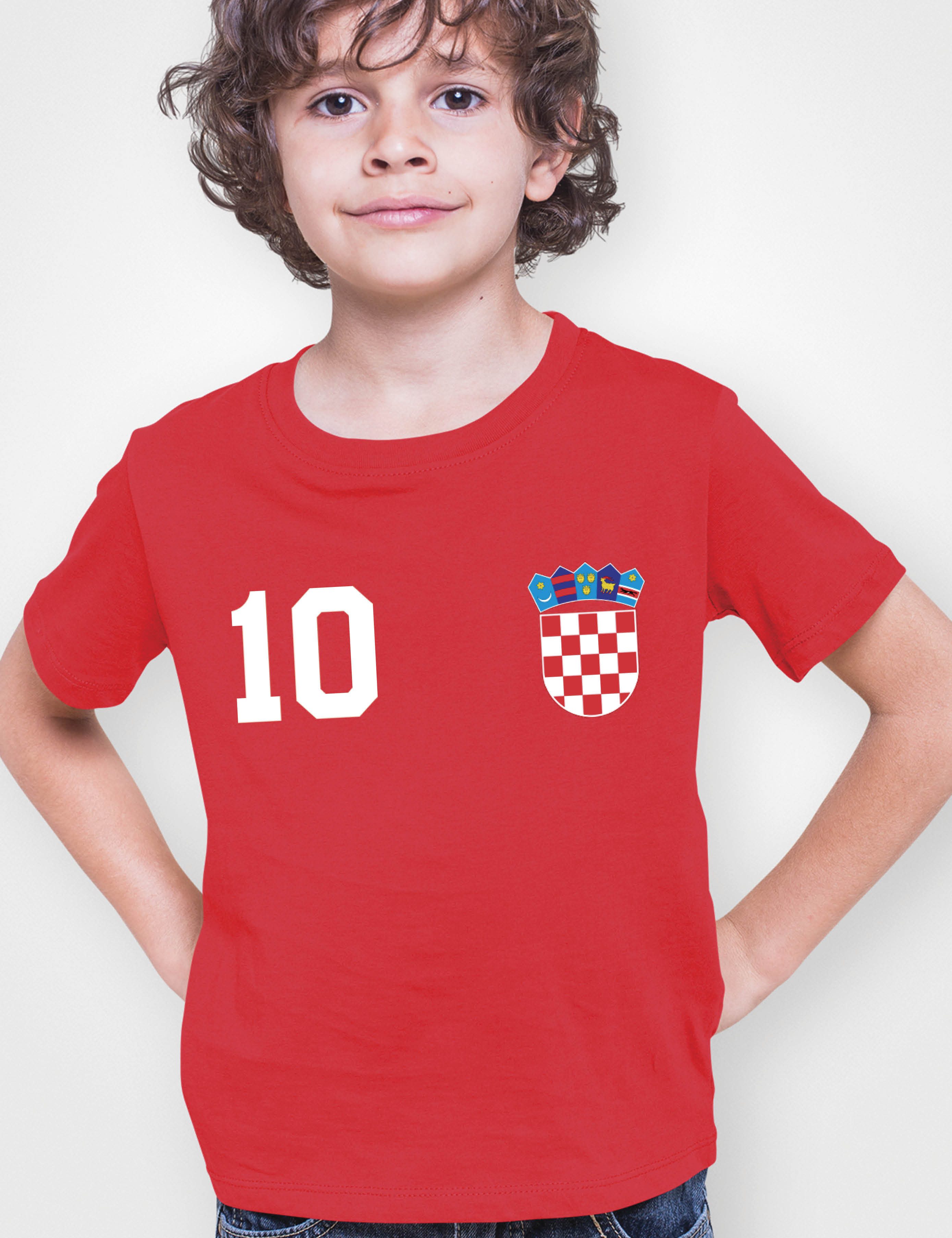 Youth Designz T-Shirt Kroatien Kinder T-Shirt im Fußball Trikot Look mit trendigem Motiv