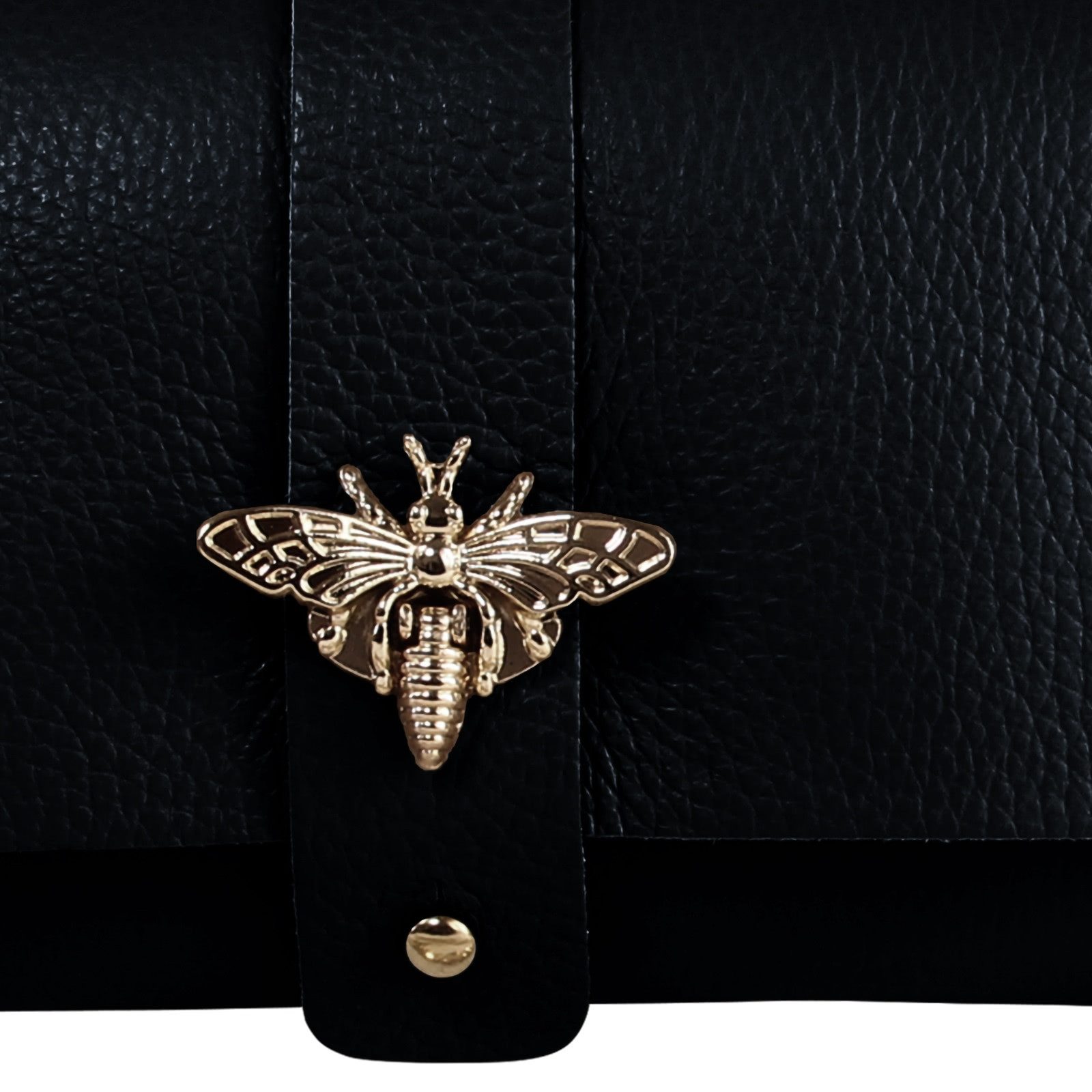 FLORENCE Schultertasche Florence Tasche schwarz Leder Clutch (Schultertasch günstig online kaufen