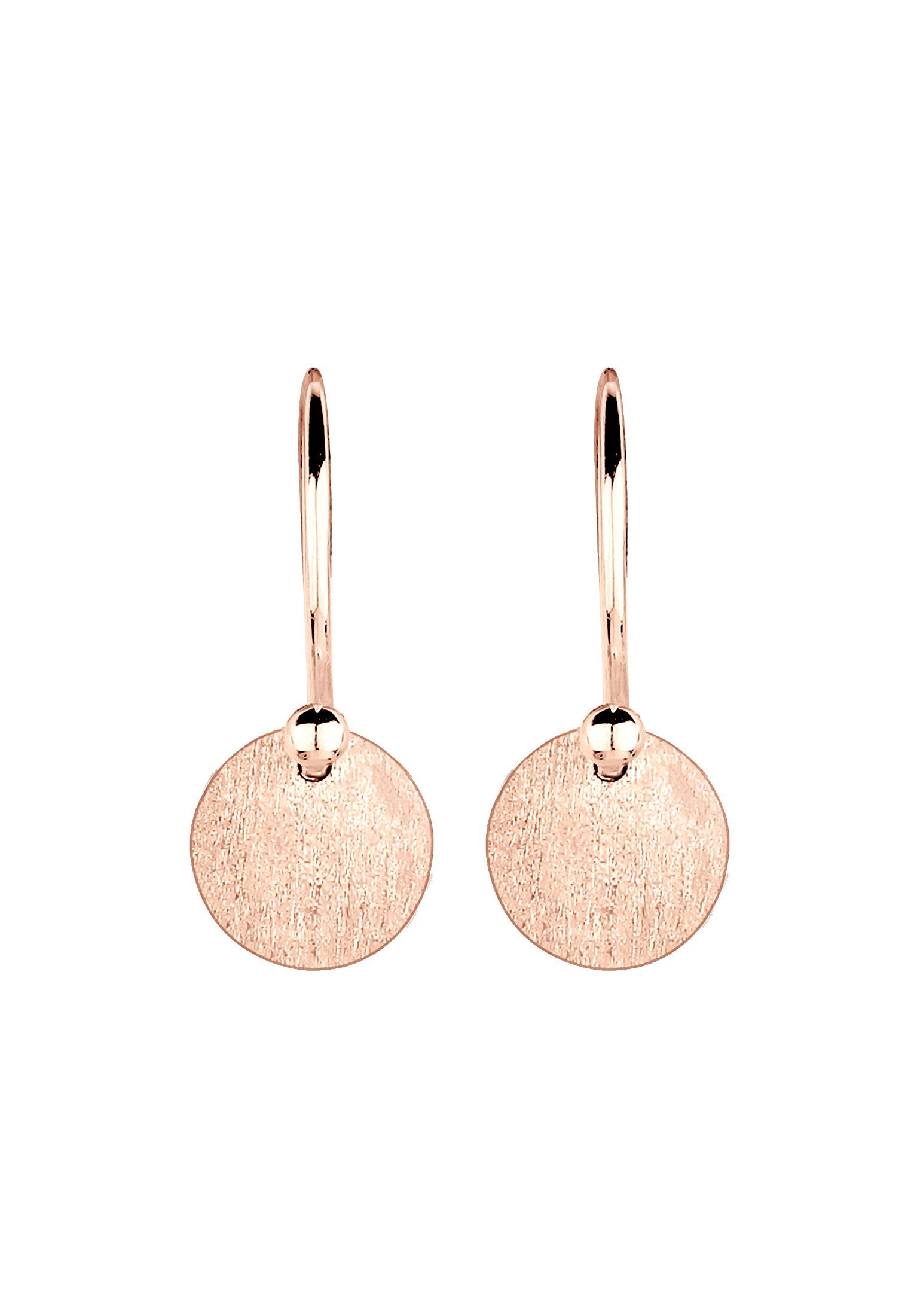 Elli Paar Ohrhänger Ohrhänge Plättchen Kreis Matt 925 Silber, Geo günstig online kaufen