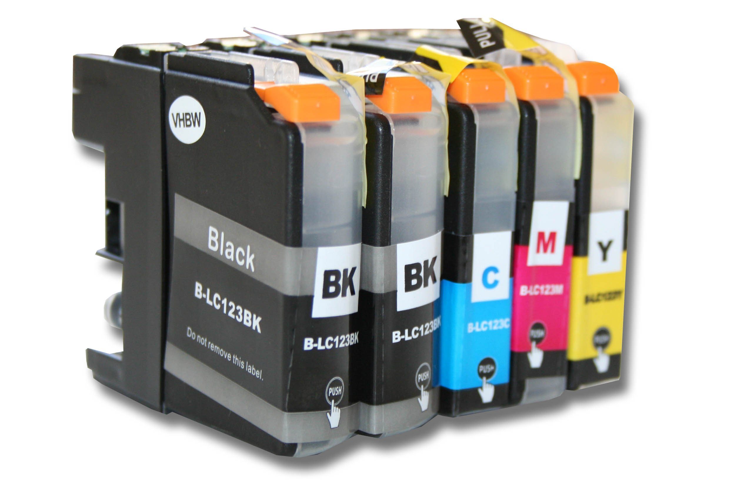 vhbw Tintenpatrone (Ersatz für Brother LC123, LC123BK, LC123C, LC123M, LC123Y für Drucker & Kopierer Tintenstrahldrucker)