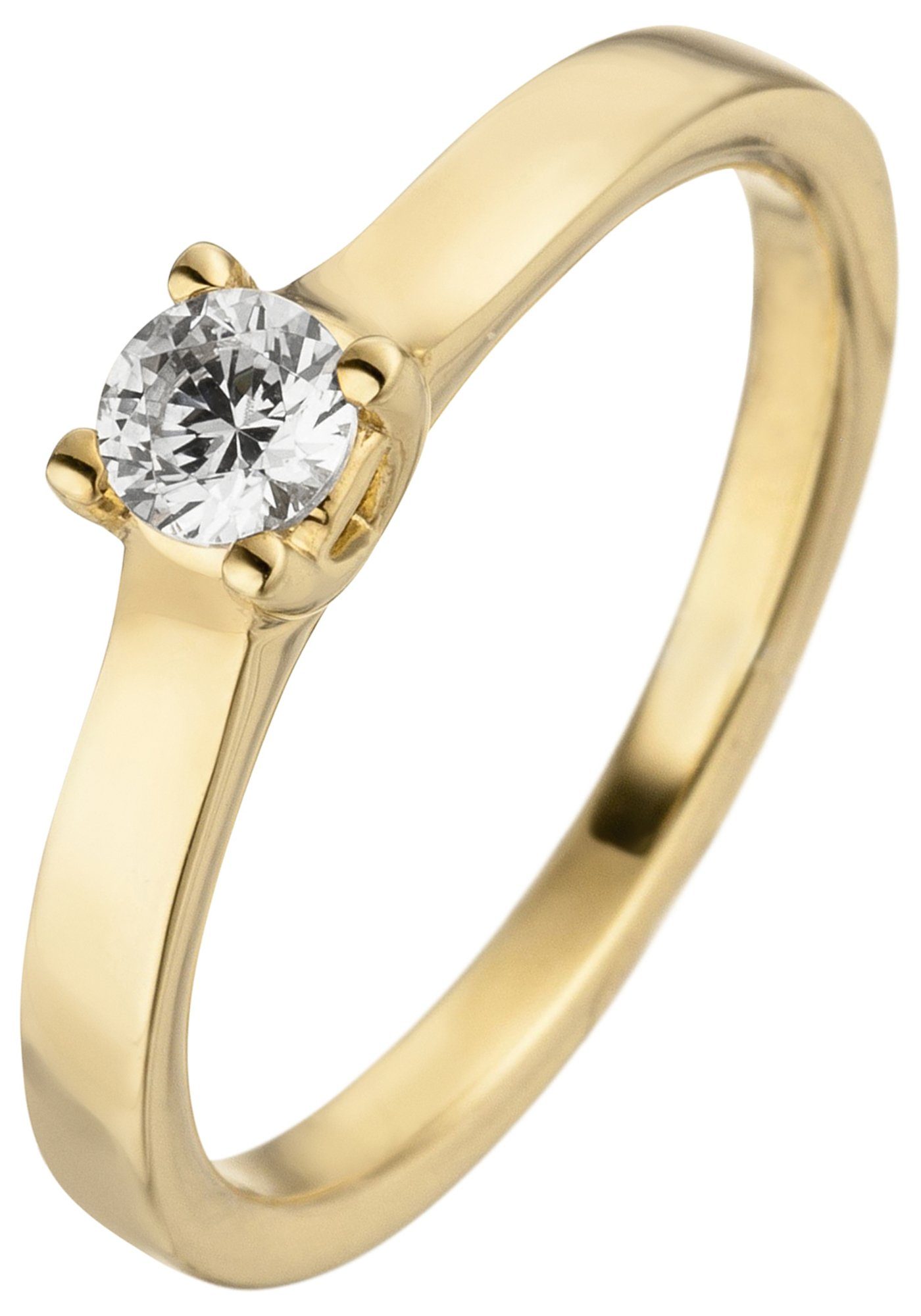 JOBO Solitärring, 585 Gold mit Diamant Brillant 0,25 ct. online kaufen |  OTTO