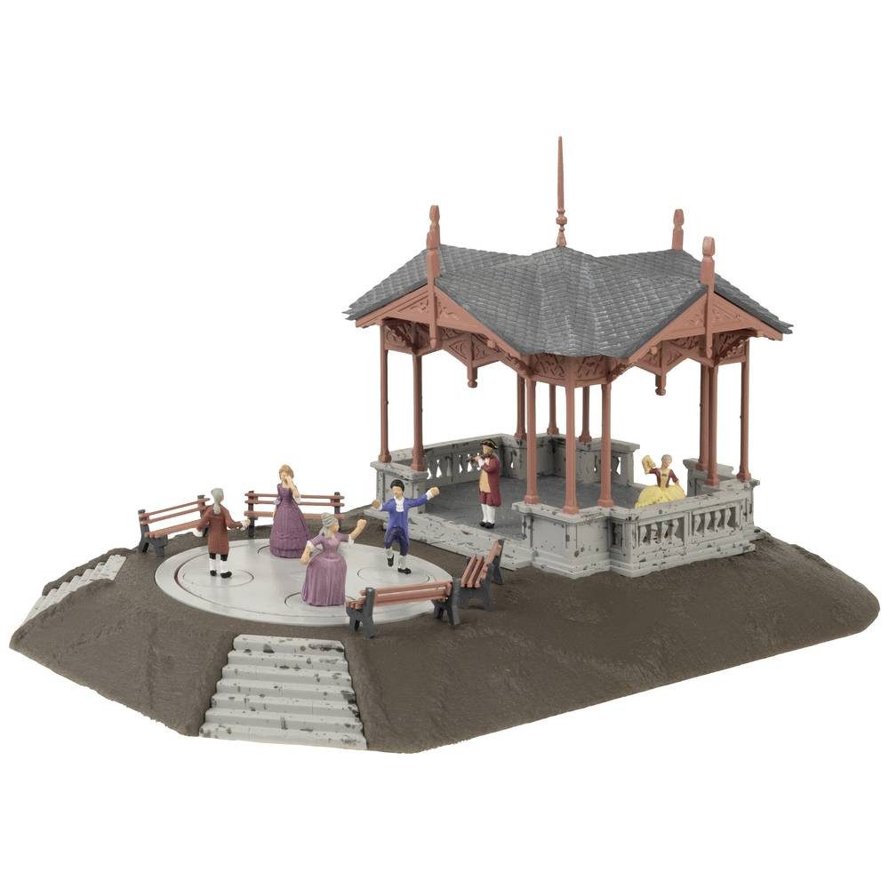Modelleisenbahn-Gebäude H0 Musikpavillon mit tanzenden Figuren