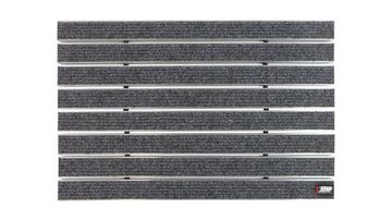 Fußmatte Emco Eingangsmatte DIPLOMAT 22mm, Large Rips Hellgrau, Emco, rechteckig, Höhe: 22 mm, Größe: 590x390 mm, für Innen- und überdachten Außenbereich